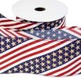 thumbnail image 3 of Red, White and Blue Glitter Stars and Stripes Wired Edge Ribbon, 3 of 5