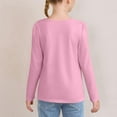 thumbnail image 4 of Ohufall Teen Girls Long Sleeve T-Shirts, Cute Solid Color Causal Front Pleated Pullover Tops Soft Comfy Crew Neck Blouses for Kids Girls, 5-14 Years, 4 of 8