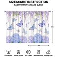 thumbnail image 2 of Butterflies and Purple Hydrangeas Curtains-blackout Curtains Bedroom Decor Living Room Darkening Grommet Window Drapes 2 Panels Set 41"x63", 2 of 2