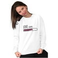 thumbnail image 4 of Romantic Geek Gamer Love Loading Cute Women Crewneck Sweatshirt Brisco Brands M, 4 of 6