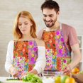 thumbnail image 3 of Pioneer Flower Floral Print Pattern Apron-Garden Aprons for Women with Pockets-Cotton Linen Waterproof Kitchen Cooking Gardening Aprons Adjustable for Kitchen,Cooking,BBQ and Salon 33x27 Inch, 3 of 7