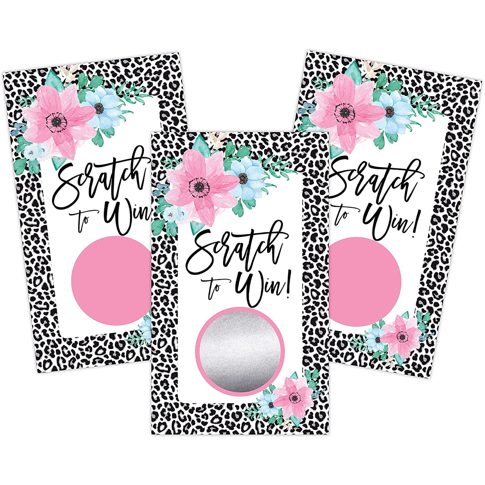 Blank Gift Certificate Scratch Off Cards Vouchers for Holiday, Christmas, Birthday, Small Business, Restaurant, Spa Beauty Makeup Hair Salon, Wedding Bridal, Baby Shower Favors Games