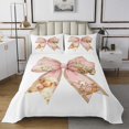 thumbnail image 1 of Erosebridal Kawaii Bowknot Coverlet Set King,Cartoon Sheep Rabbit Bedding Set,Floral Decor,Breathable,3pcs, 1 of 5