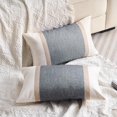 thumbnail image 4 of czcpp-Patchwork Linen Pillow Covers 12x20 Inch White Beige Grey Boho Farmhouse​ ​Linen and Polyester Couch Throw Cushion for Bed Accent Decorative Pillowcase Modern Sofa Living Room Home Decor Pack o, 4 of 4