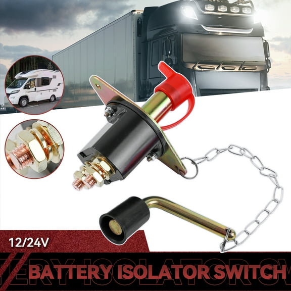 OEMASSIVE Battery Isolator Switch Power Kill Metal 300A 12-24V Universal for Cars RVs Yachts Trucks