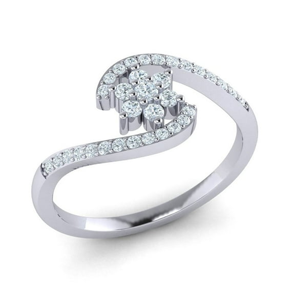 Real 2carat Round Cut Diamond Prong Fancy Ladies Engagement Bridal Ring Wedding Solid 10K Gold GH SI1