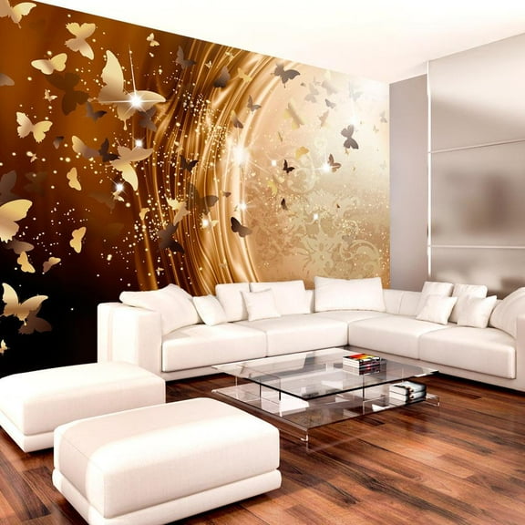 Tiptophomedecor Glam Wallpaper Wall Mural - Golden Path