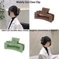 thumbnail image 4 of Para el pelo, pinzas para el pelo mate de para cabello fino y grueso, pinzas para mujeres y niñas, pinzas cuadradas para el pelo rectangulares, pinzas de garra EOTVIA 1, 4 of 7
