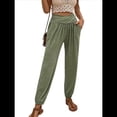 thumbnail image 2 of Pantalones Deportivos de Yoga para Mujer, Holgados, Tipo Harén, para Hacer Ejercicio, Informales, Cómodos, con Bolsillos Verde M, 2 of 7