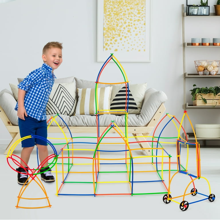 PicassoTiles 600 PC Straw Kit, STEM Learning Toy for Preschoolers