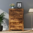 thumbnail image 4 of VANACC Farmhouse 5 Drawers Dresser, Wood Chest of Drawers for Bedroom, Living Room, Evening Glow, 4 of 9