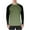 Army Green Mens Long Sleeve Shirts, variant on Big and Tall Mens Pajama Tops S-5XL Sleep Shirts Cooling Silk Top Vintage Color Blocked Breathable Sun Protection Base Layering Undershirt