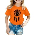 thumbnail image 2 of Uxgjfwu Kids Graphic Prints Short Sleeve T-shirt Casual Loose T-shirt Blouse Casual Tops Sizes 4-16, 2 of 3