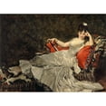 thumbnail image 2 of Carolus-Duran 14x11 Gold Ornate Wood Frame and Double Matted Museum Art Print Titled - Portrait of Mademoiselle De Lancey (1876), 2 of 4