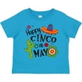 thumbnail image 3 of Inktastic Happy Cinco De Mayo Sombrero, Cactus, Flowers Boys or Girls Toddler T-Shirt, 3 of 5