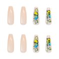 thumbnail image 5 of Uñas postizas largas, uñas postizas acrílicas de ataúd, cubierta completa, uñas postizas de bailarina, 5 of 5
