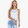 thumbnail image 5 of Women's Sleeveless Textured Knit Tank Top- Large, Gray, 5 of 7