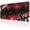 Red Black, variant on Red Black Gaming Mouse Pad Desk Pad XL 31.5×11.8 Inch Abstract Graffiti Geometric Cool Extended Mousepad 30X80cm with Non-Slip Rubber Base Stitched Edge Large Desk Mat for Gamer Office Home Work