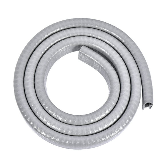 Unique Bargains Edge Trim U Seal Extrusion Gray U Channel Edge Protector PVC Plastic w Iron Sheet Fits 3/32''-7/32'' Edge 3.3Ft/1M