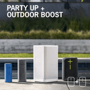 Ultimate Ears EPICBOOM Outdoor 360 Degree Sound Waterproof Wireless Bluetooth Portable Speaker, USB Cable, Black