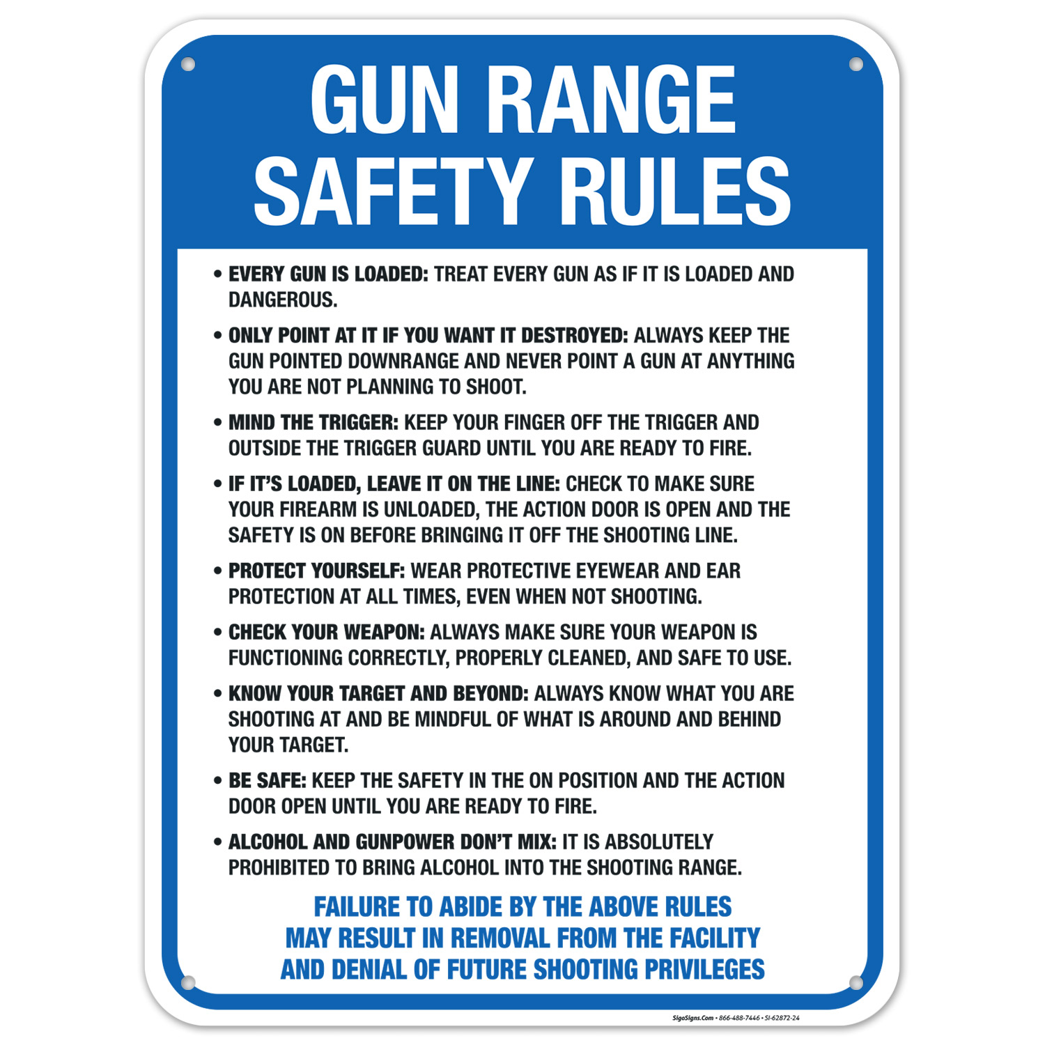 Gun Range Safety Rules Sign Walmart Gun Range Safety Rules Sign Walmart