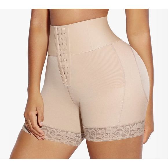 Panty Short Faja Mujer Colombiana Postparto Moldeador Calzon Modelo Beige Talla L