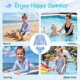 thumbnail image 4 of 3PCS Toddler Girl Bathing Suit 4T Ruffled Swimsuit Girls with Long Sleeve Rash Guard, 4 of 8