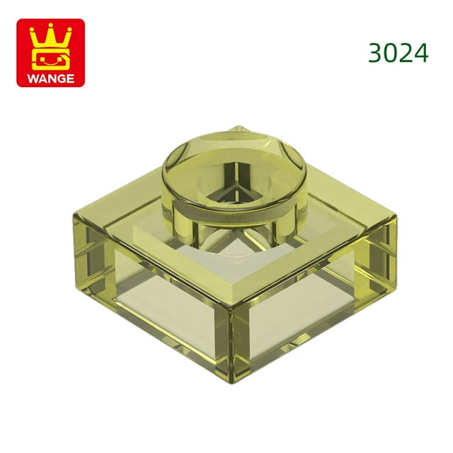 588Pcs/Lot 3024 1x1 Short 1-Hole Building Blocks Classic Base Parts Compatible with Bricks Children Toys Assembly Gift Box 88.Trans-Yellow about 588pcs