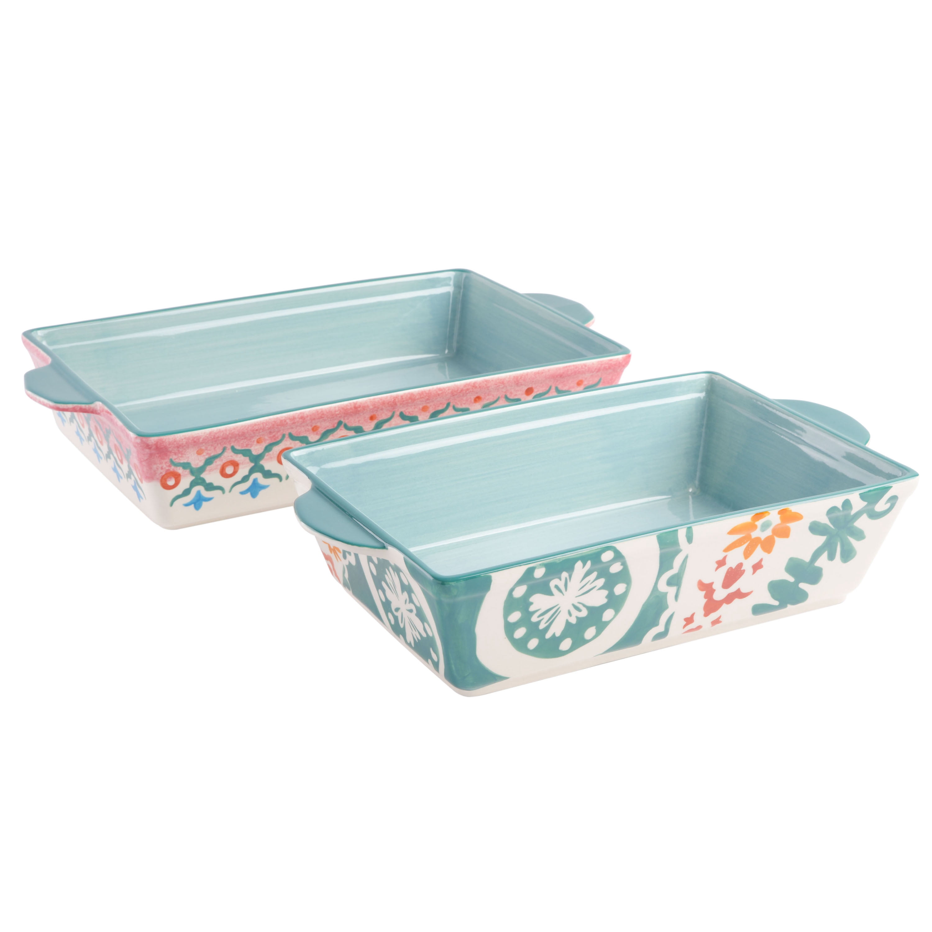 Spice by Tia Mowry - Savory Saffron Green 2PC Stoneware Bakeware Set