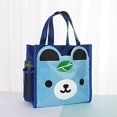 thumbnail image 2 of Cartoon Lunch Box Bag, Jingle Cat Lunch Bag, Strawberry Bunny Tote Backpack, Lunch Bag Kids, Cat Handbag, Portable Lunch Box for Office Work (Blue Bear), 2 of 7