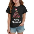 thumbnail image 5 of Girls Shirts 10-12 Girls Kids Merry Christmas Shirt Funny Xmas Graphic Short Sleeve Tee Holiday Casual Family Party Matching Tops, 5 of 6
