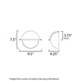thumbnail image 2 of 12418SWSNSBR Maxim Lighting Duke - 1 Light Wall Sconce-7.5 Inches Tall and 9.5 Inches Wide-Satin Nickel/Satin Brass Finish, 2 of 5
