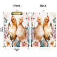 thumbnail image 2 of Acrylic Writing Board Silver 12.5*9 Inch Clipboards Transparent Acrylic Material Suitable For Office Classroom Teachers Fashion Bloggers Stationery Enthusiasts Two Cute Chickens, 2 of 9