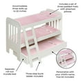 thumbnail image 4 of Trundle Doll Bunk Bed with Ladder and Free Personalization Kit - White/Pink, 4 of 11