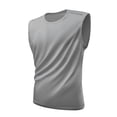 thumbnail image 3 of LTTVQM Men's Sleeveless Shirt Quick Dry Workout Tank Top Gym Muscle T Shirts Sport Athletic Running Tanks Tops Light Gray XS, 3 of 7