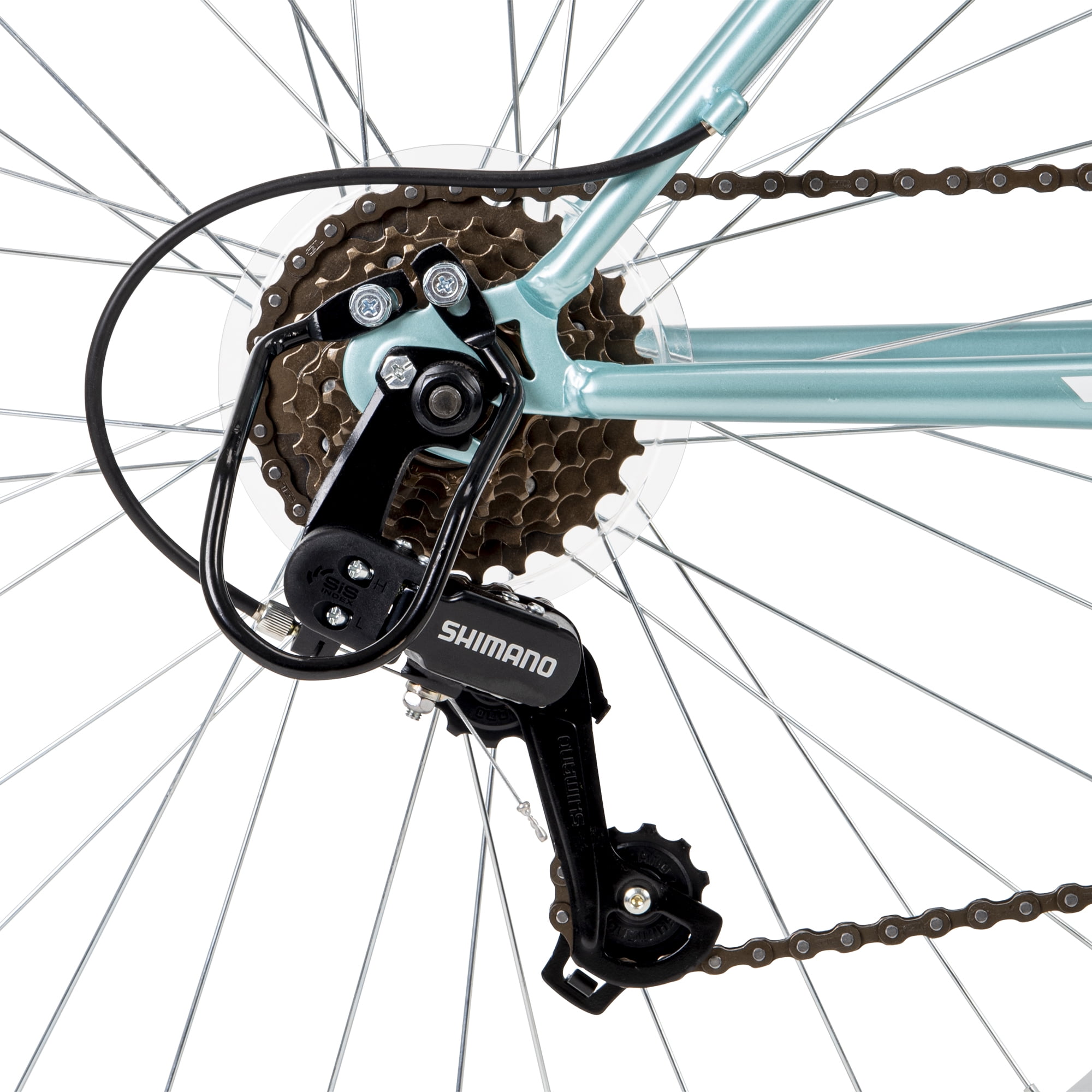 Huffy Rock Creek 26-inch Ladies’ 18-speed Mountain Bike, Teal, 13+ years old