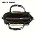 thumbnail image 3 of PORT&LOTUS Small Red Compact Glossy Crocodile Pattern PU Leather Crossbody Bag for Women Top Handle Purses for Women with Adjustable Shoulder Strap For Shopping Office Travel, 3 of 8