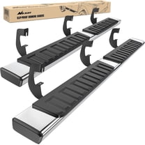 Nilight Running Boards for 2007-2018 Chevy Silverado/GMC Sierra 1500 Double Extended Cab 2007-2019 Chevy Silverado/GMC Sierra 2500HD 3500HD 6 Inch Stainless Steel Side Step Nerf Bars