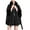 Black, variant on Xfvqtps Women Cape Faux Fur Collar Cloak with Belt Solid Color Thickened Warm Loose Streetwear Windproof Coldproof Warm Winter Long Coat Beige