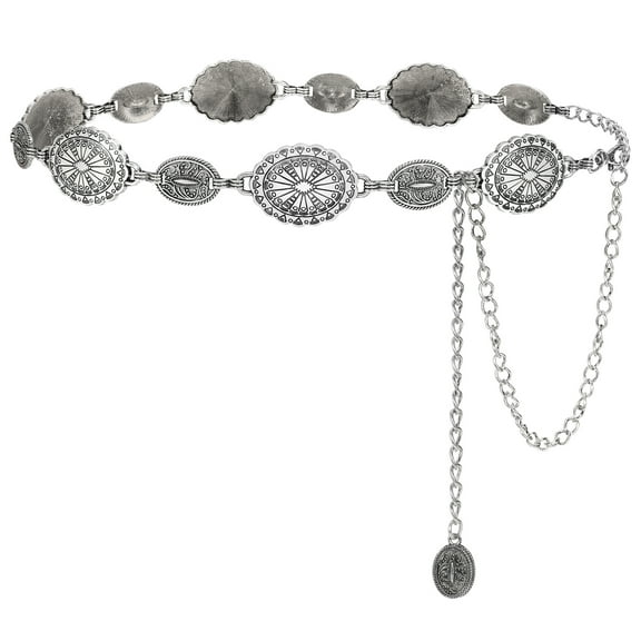 WHIPPY Womens Metal Waist Chain Belt Western Belts for Jeans Dresses