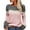 Pink, variant on TJAZFJPA Black Cropped Sweater Women's Autumn Winter Long Sleeve Knit Sweater with Striped Patchwork Round Neck Elegant Floral Crochet Top for Office Wear Green Sweater Women V Neck