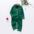 thumbnail image 4 of NMMUED Christmas Family Pajamas Matching Sets Family Matching Pajamas Button Up Pajamas Christmas Pajamas Long Sleeve Pajamas Matching Lounge Set Lounge Wear Green 3M, 4 of 5