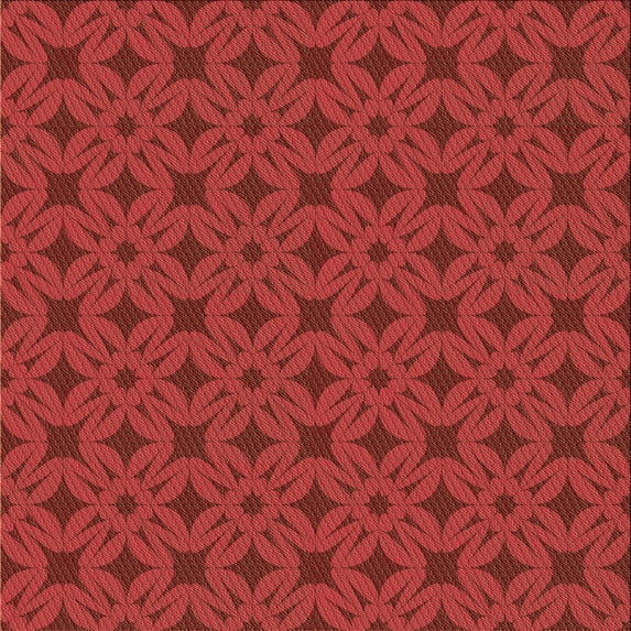 Ahgly Company Machine Washable Indoor Square Transitional Red Area Rugs, 7' Square