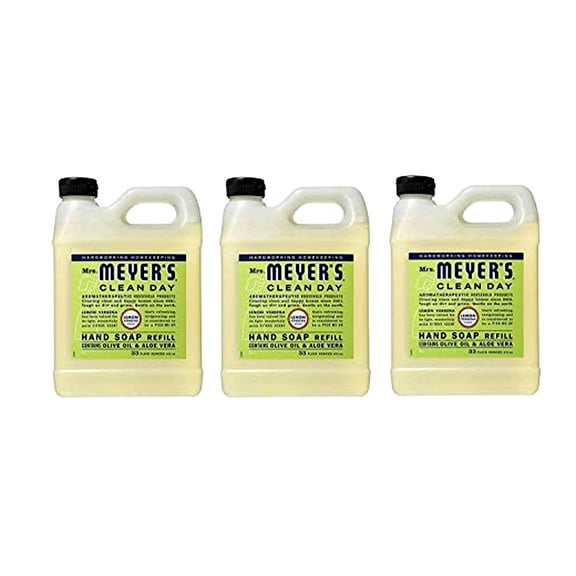 Mrs Meyers 33 oz Clean Day Liquid Hand Soap Refill - Lemon Verbena - Pack of 3