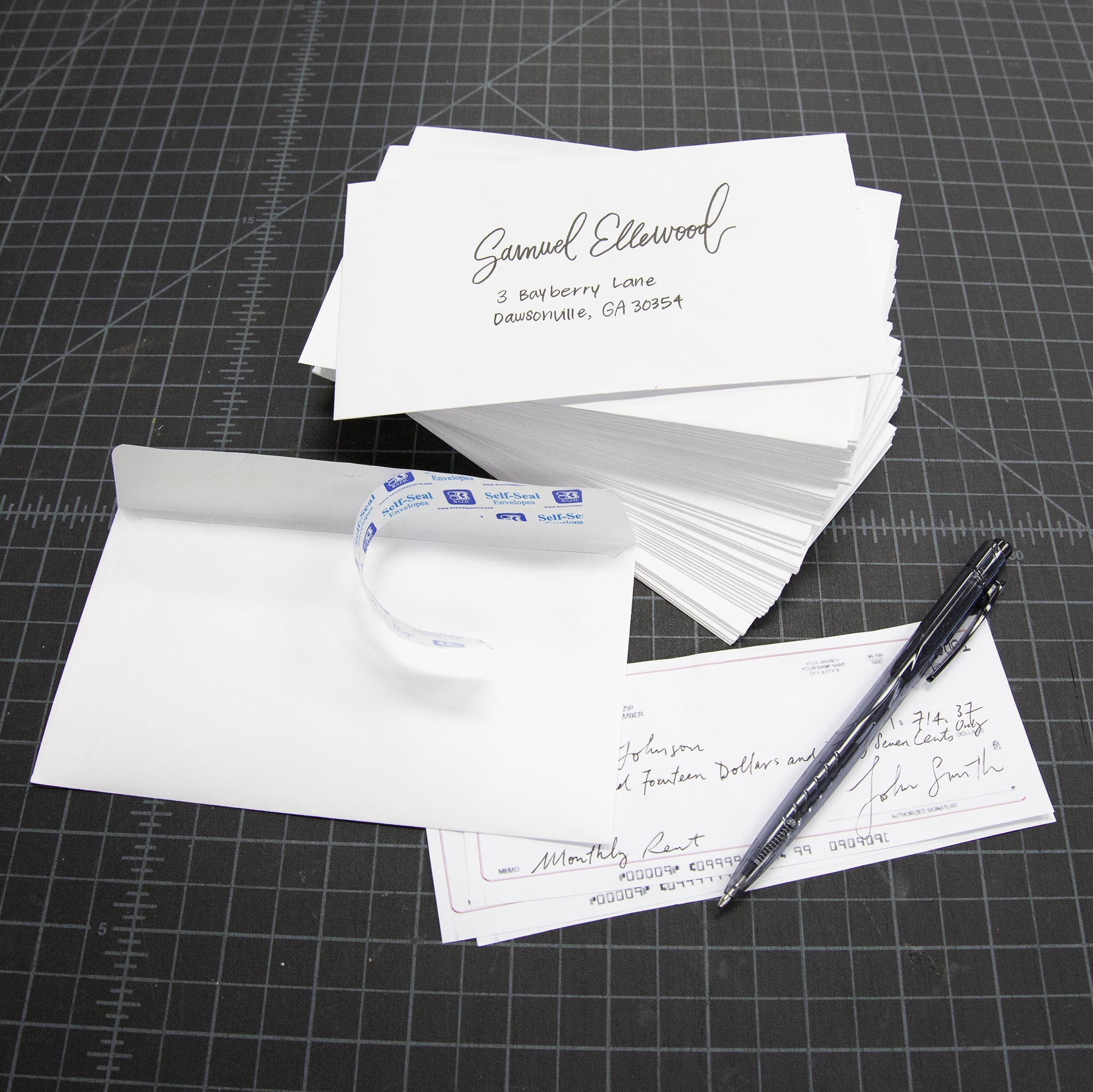 BAZIC Security Self Seal Envelope 4 1/8" x 9 1/2" #10 Tint Mailing Envelopes, 960-Count