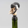 thumbnail image 4 of Tapón de vino con calavera de cuerno de buey, tapón decorativo para botellas para conservar vino y bebidas con sello hermético de gel de sílice, 4 of 5