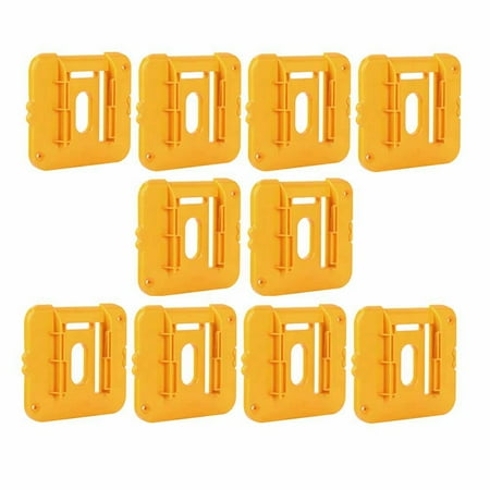 

for De-walt 20V Battery Holders Mount for De-Walt 20V Battery Drill Tool Yellow 10Pcs