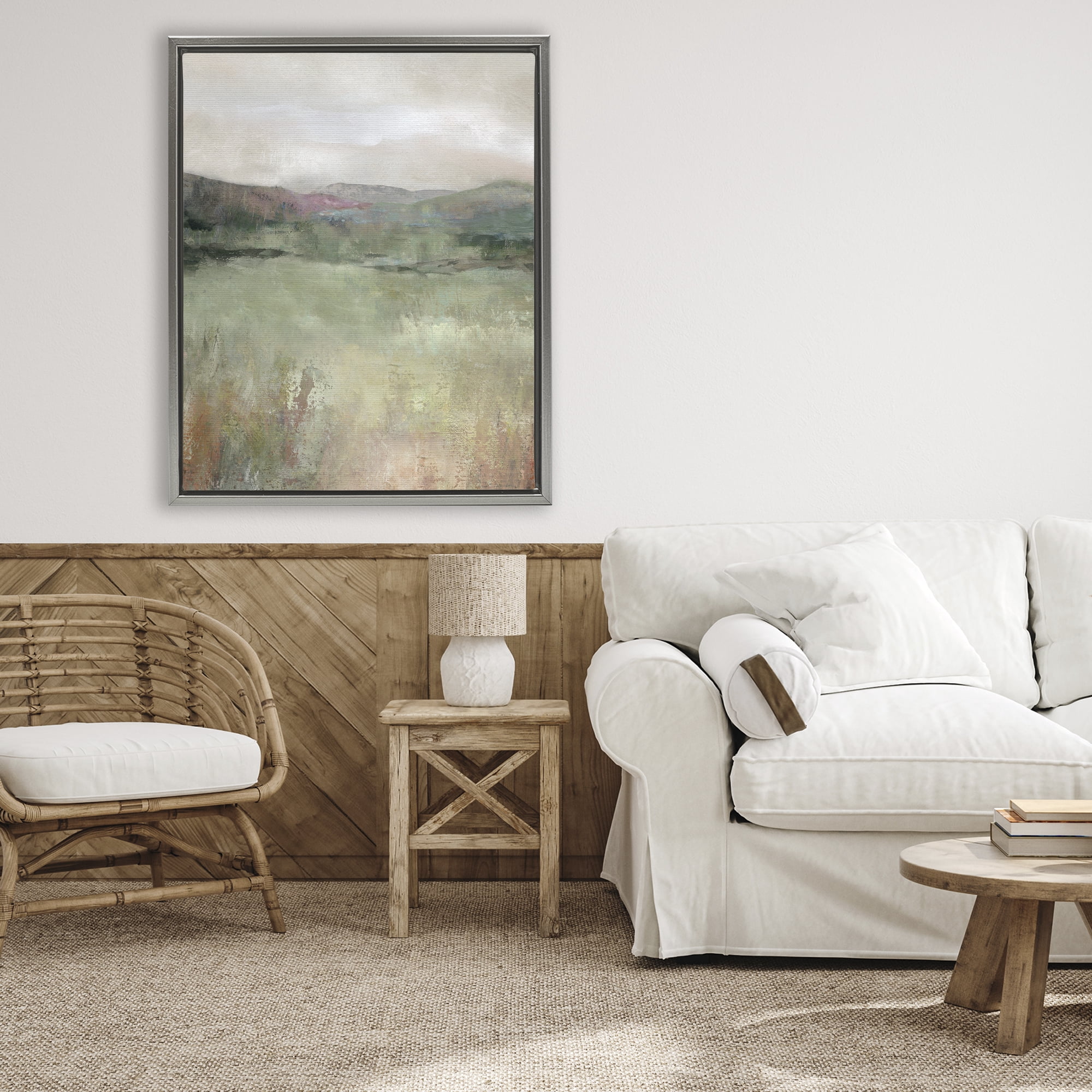 Stupell Industries Glimpse Of Spring Gray Framed Floater Canvas Wall Art, design by Carol Robinson
