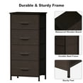 thumbnail image 5 of TKOOFN 4 Tier 4-Drawer Fabric Storage Tower Drawer Organizer for Clothes, Brown, 5 of 9