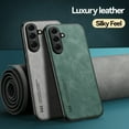 thumbnail image 6 of Premium PU Leather + TPU Back Case for Samsung Galaxy A17 5G, Luxury Thin Fit Shockproof Drop Protective Skin Friendly Support Magnetic Car Mount Case Cover for Samsung Galaxy A17 5G, Lightgray, 6 of 7
